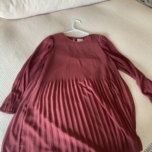Aritzia Daydreamer Dress Burgundy